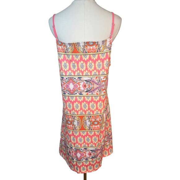 2/$30 NEW XL Sleeveless Geometric Stretchy Print Summer Dress - Picture 3 of 14